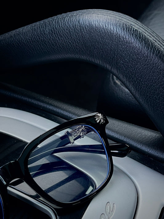 Okulary z filtrem światła niebieskiego do pracy przy komputerze – FashiOnSight, przód zbliżenie na detale