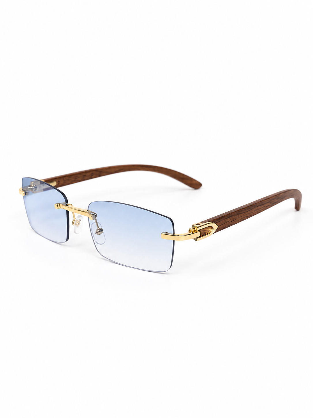 FashionSight™ RIMWOOD Sky Gold – bezramkowe okulary przeciwsłoneczne UV400
