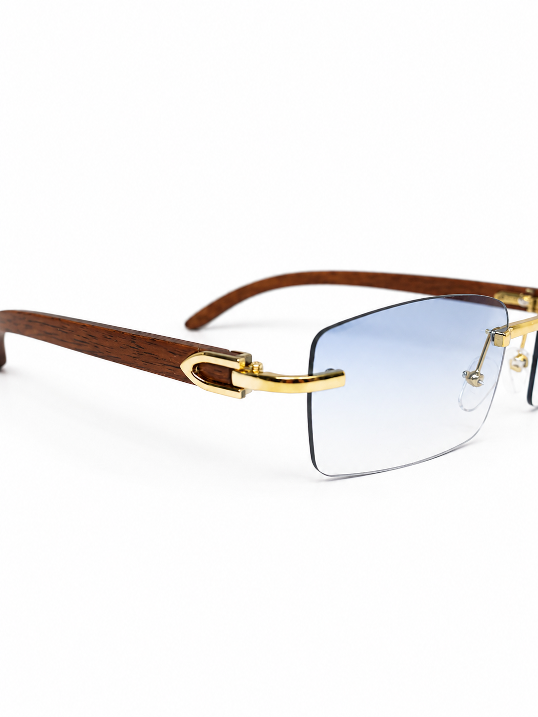 FashionSight™ RIMWOOD Sky Gold – bezramkowe okulary przeciwsłoneczne UV400