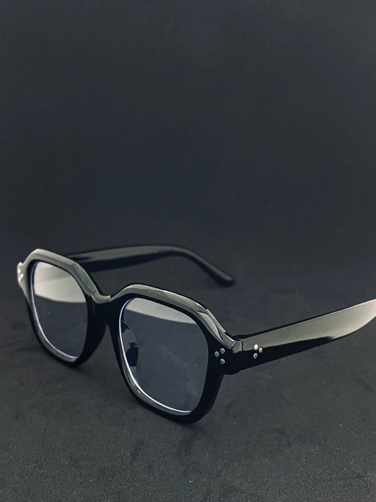 Czarne stylowe okulary blokujące światło niebieskie