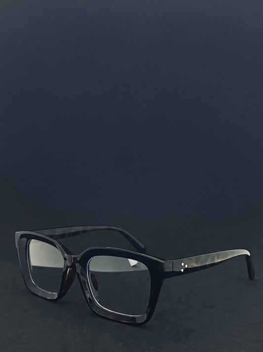 Stylowe okulary blokujące światło niebieskie w panterkę 
